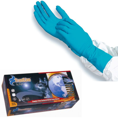 12" Long Cuff Blue Nitrile HI-Risk Glove