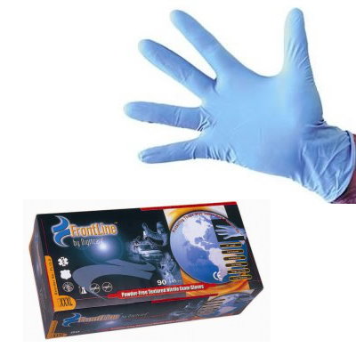 9" Long Cuff Blue Nitrile HI-Risk Glove
