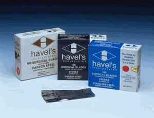 havels original carbon steel surgical blades