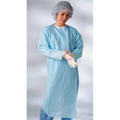 Poly-Film Impervious Thumb Hole Isolation Gown